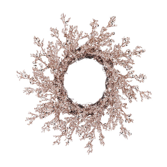 Ice Glitter Wreath Rose Gold Small