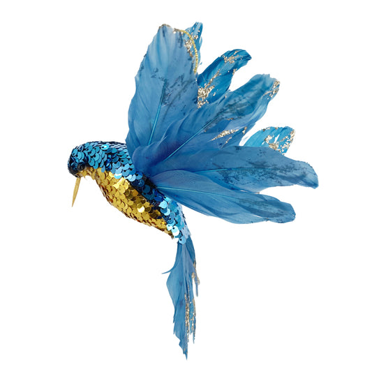 Glitter Sequin Hummingbird Blue