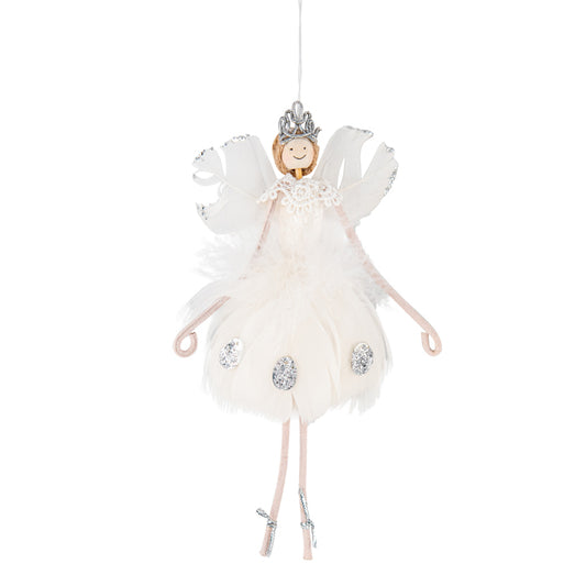 Whimsical Fabric White Dot Angel Dec