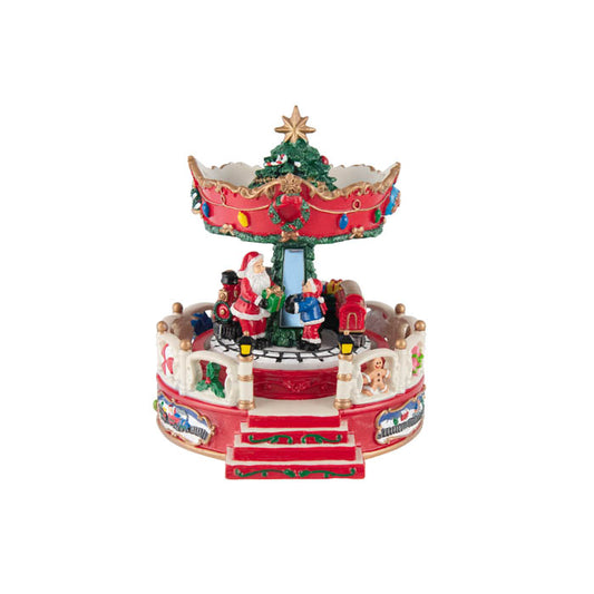 Resin Revolving Musical Train Carousel