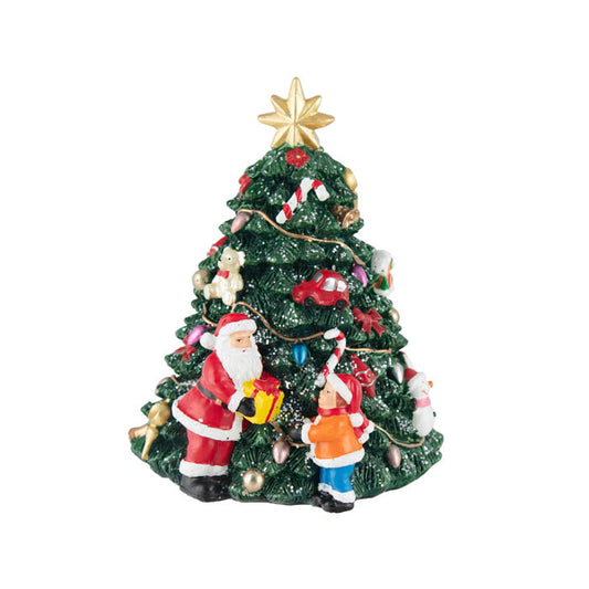 Resin Revolving Musical Christmas Tree