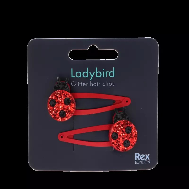 Ladybird Glitter Hair Clips