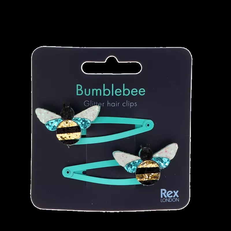 Bumblebee Glitter Hair Clips