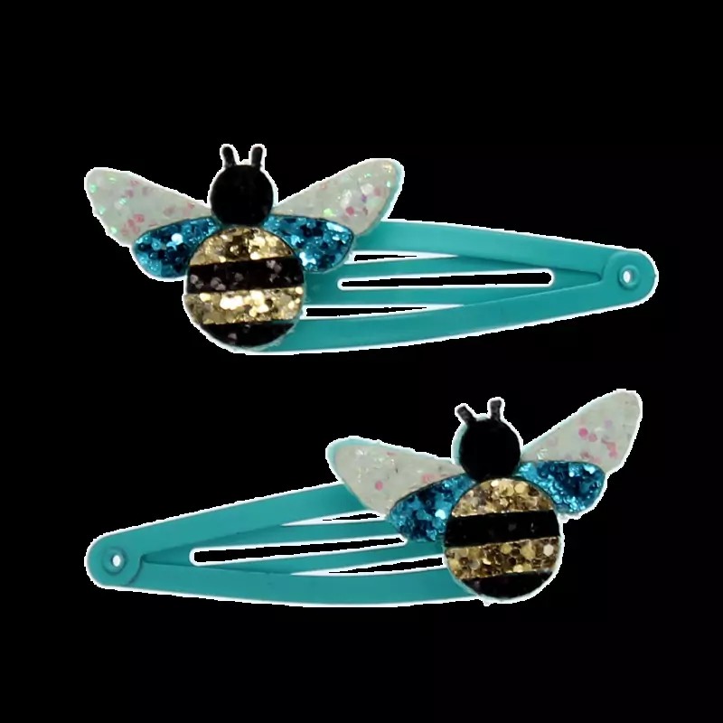 Bumblebee Glitter Hair Clips