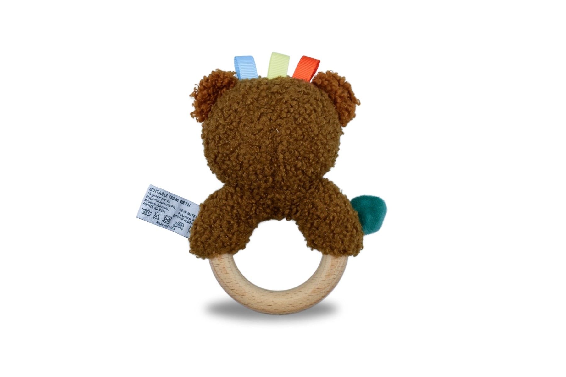Maple Bear Rattle Wooden Ring