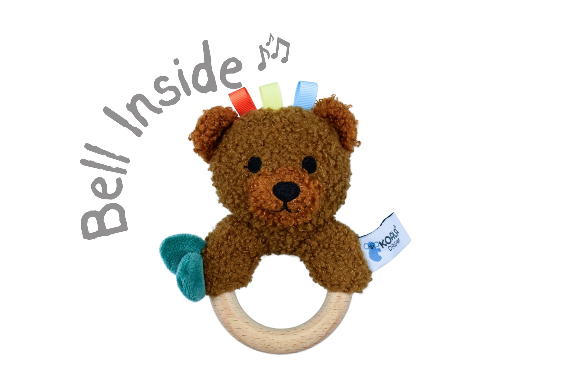 Maple Bear Rattle Wooden Ring