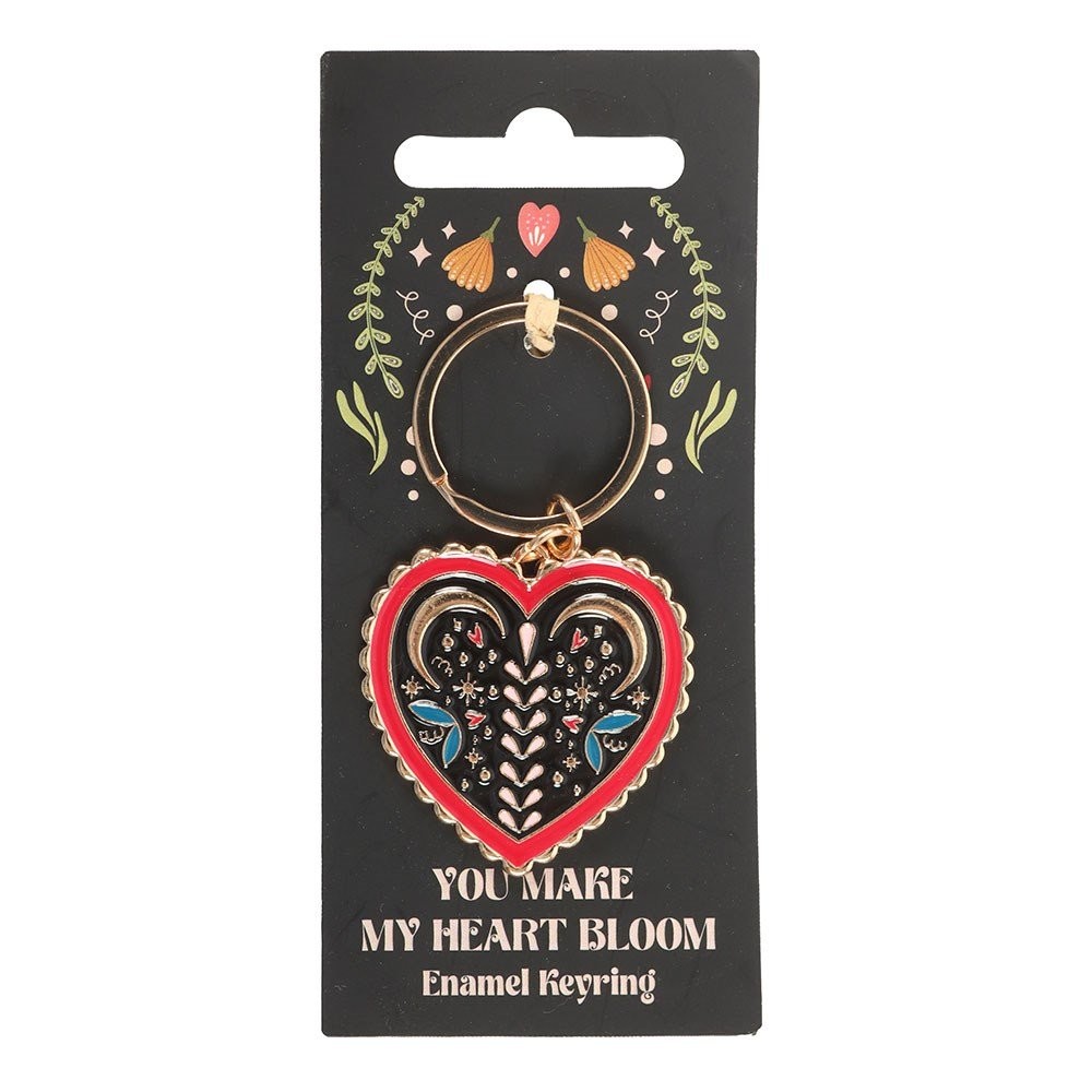 You Make My Heart Bloom Enamel Keyring