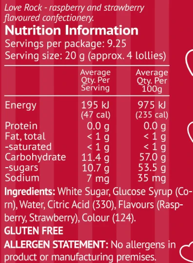 Love Rocks Hard Candy