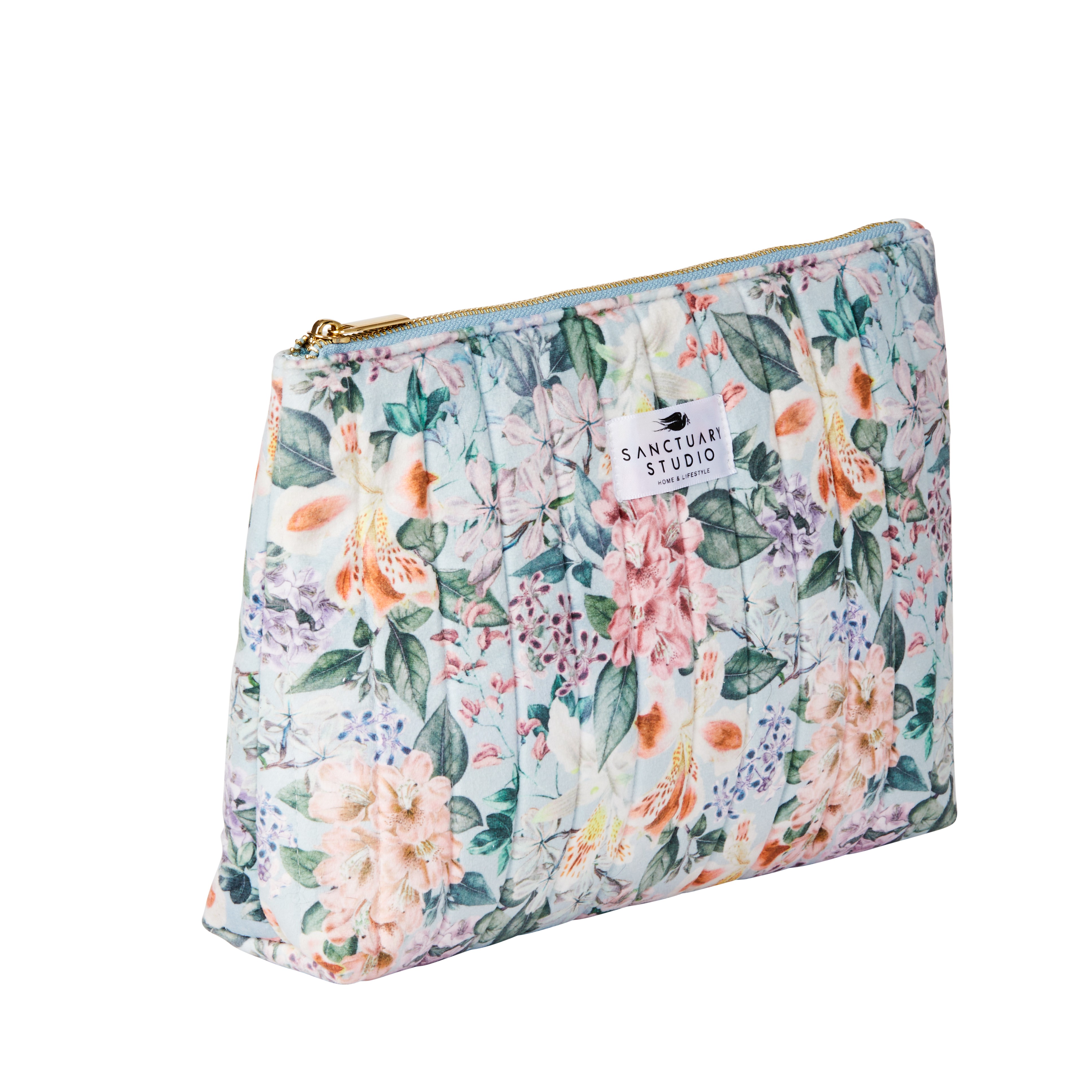 Flora Velvet Cosmetic Bag - Large