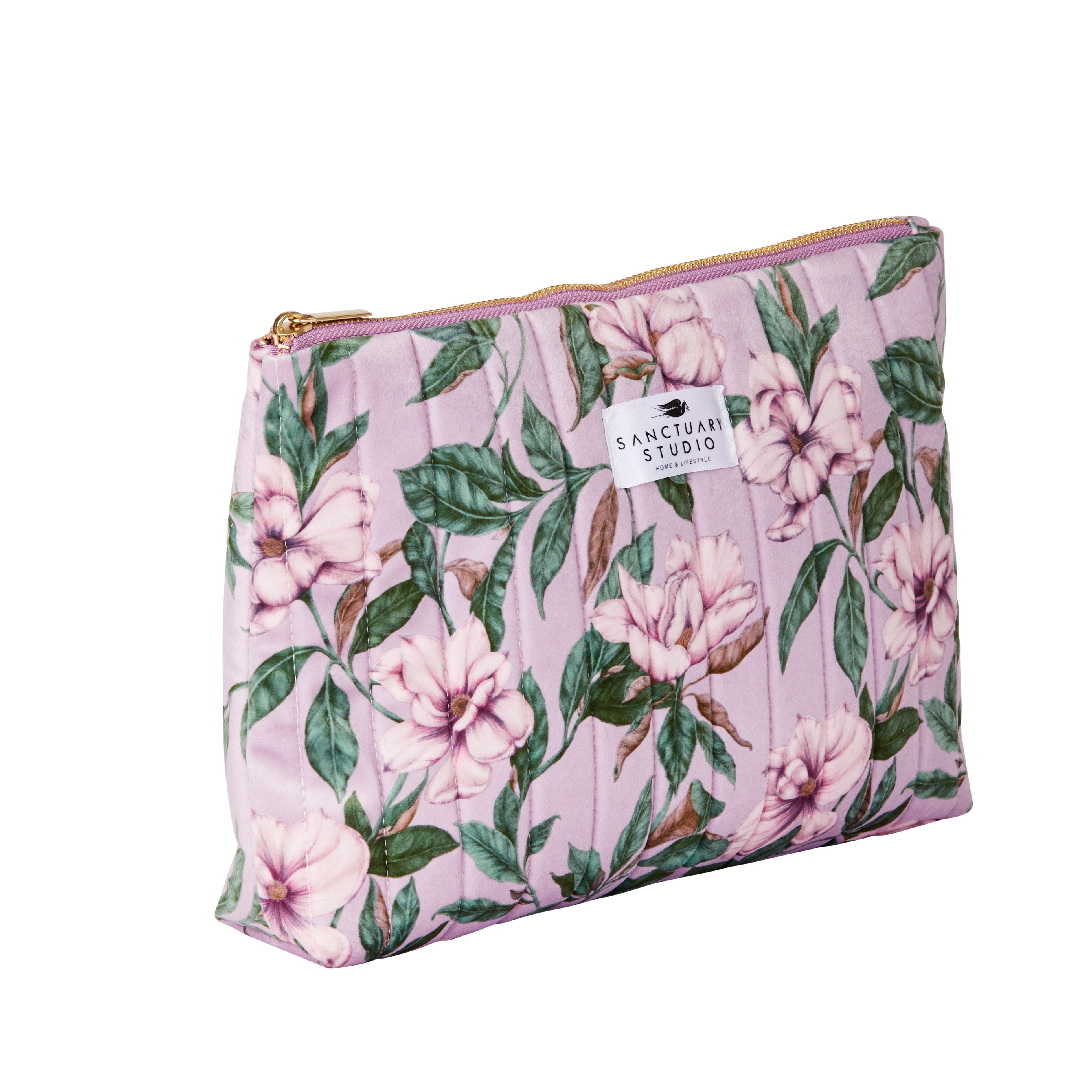 Magnolia Velvet Cosmetic Bag - Large
