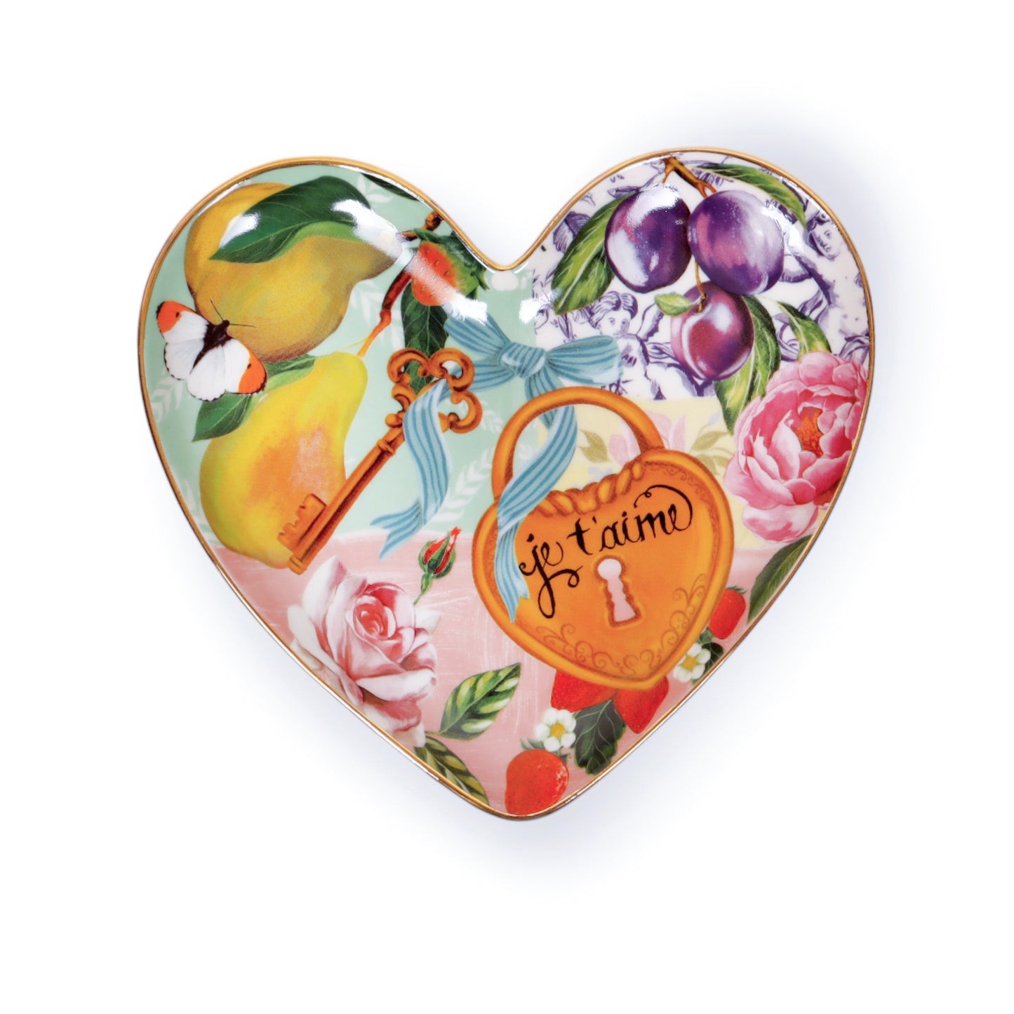 Heart Shape Trinket Tray - Je t'aime Paris