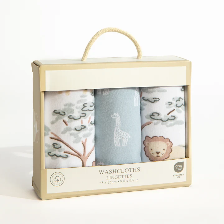 Wild Safari 3 pack of Washcloths