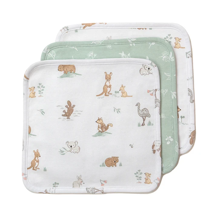 Australiana 3 pack of Washcloths