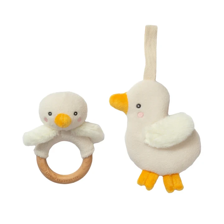 Dummy Chain & Teething Ring Gift Set - Goosey Goosey