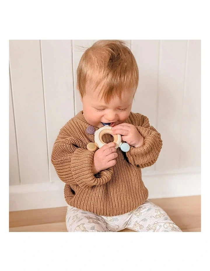 Multi-Surface Teething Wheel - Steel Blue