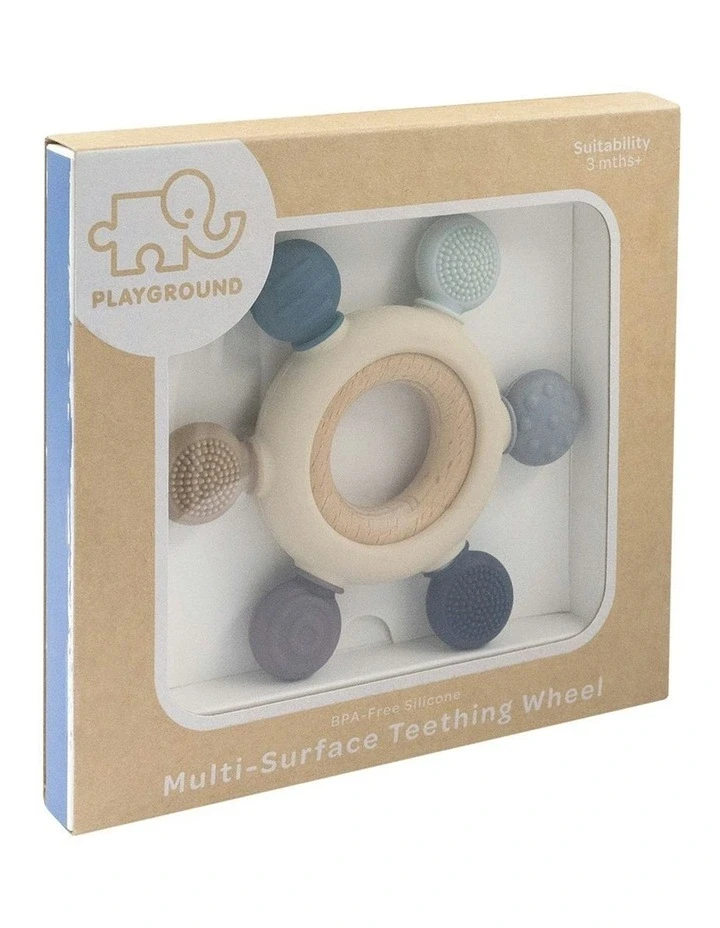 Multi-Surface Teething Wheel - Steel Blue