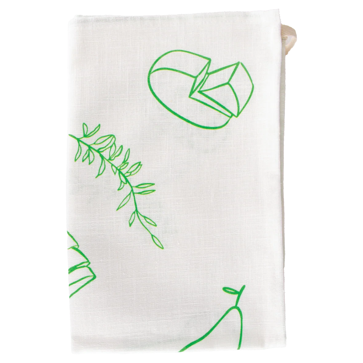 Linen Cotton Tea Towel - Harvest White