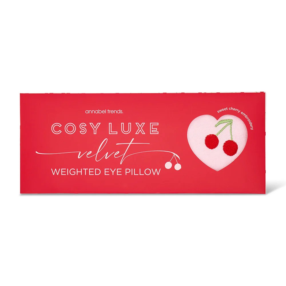 Velvet Weighted Eye Pillow - Cherry