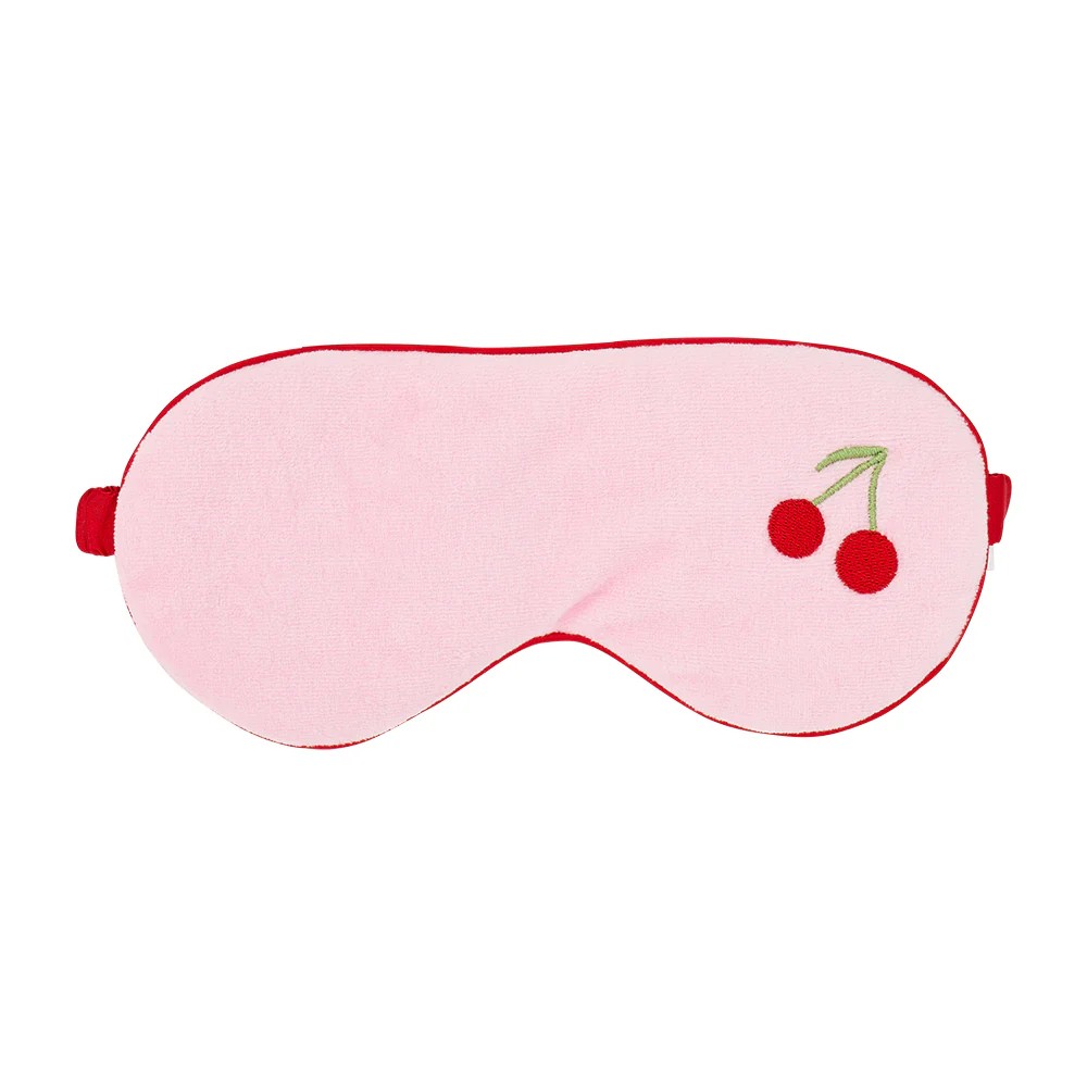 Velvet Sleep Eye Mask - Cherry