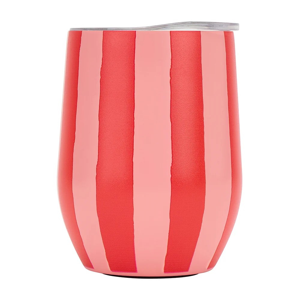 Double Walled Drink Tumbler 350ml - Red Stripe