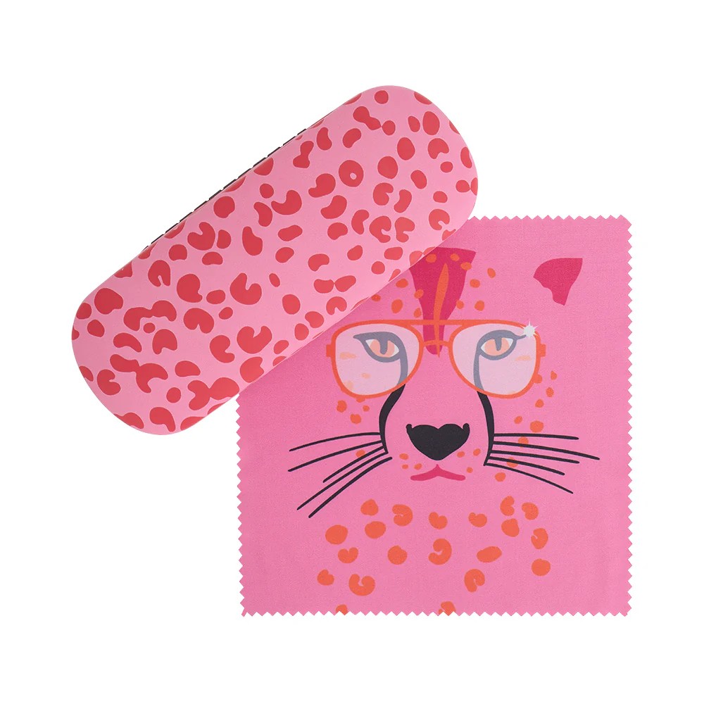Glasses Case & Cleaning Cloth - Cheetah Spot