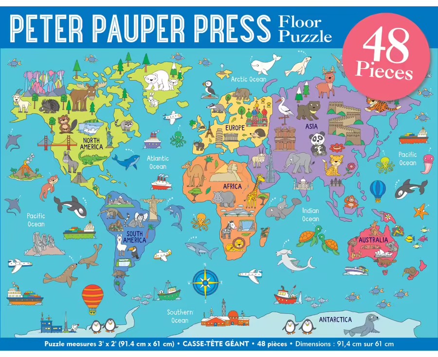 World Map Floor Puzzle