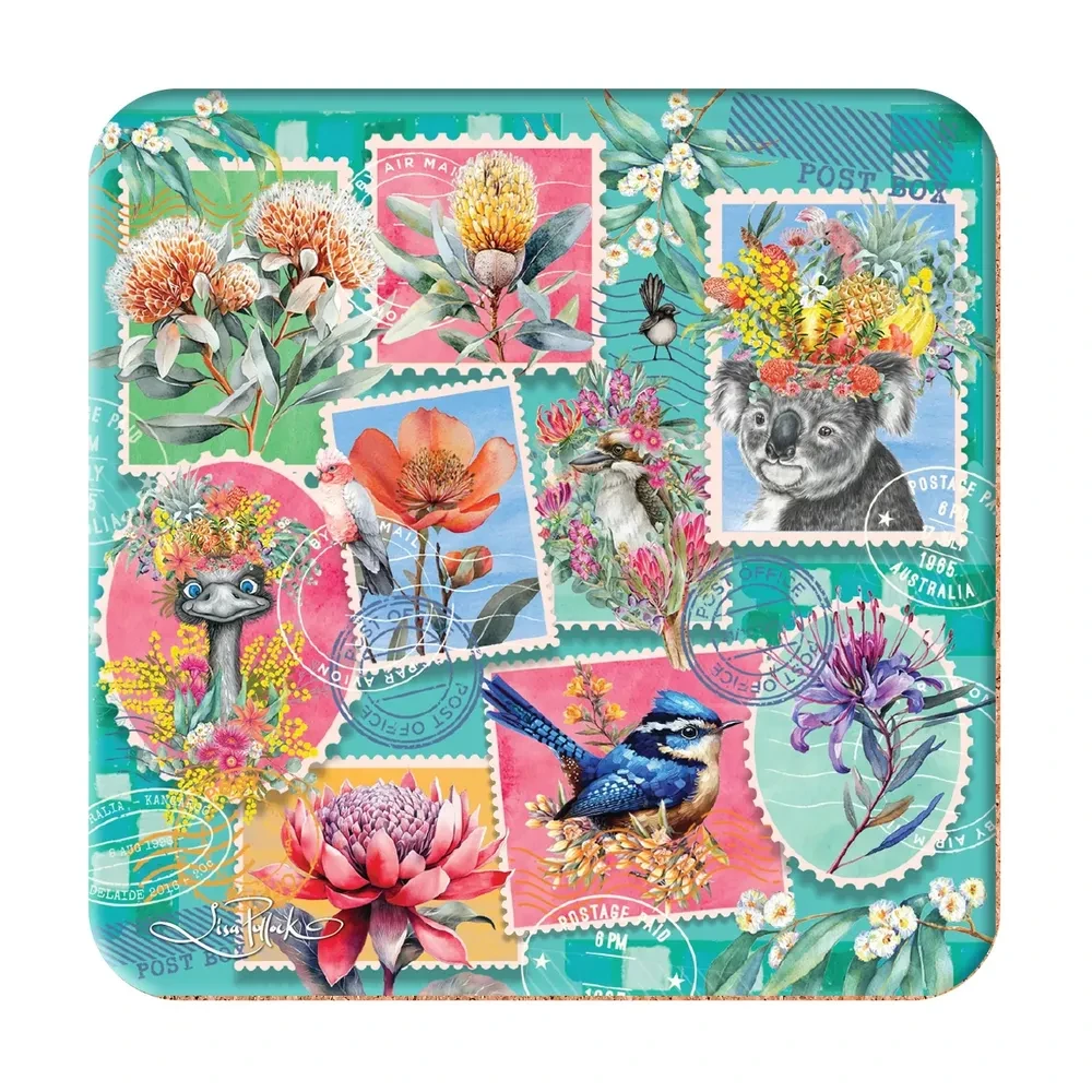 Pretty Postage Coaster Set