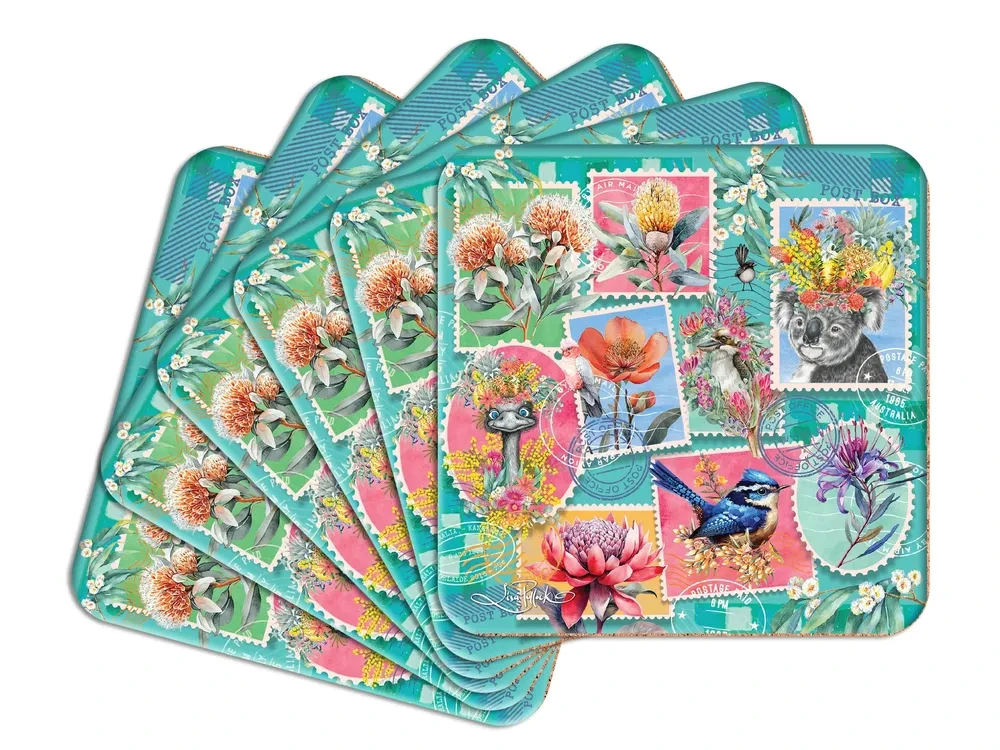 Pretty Postage Coaster Set