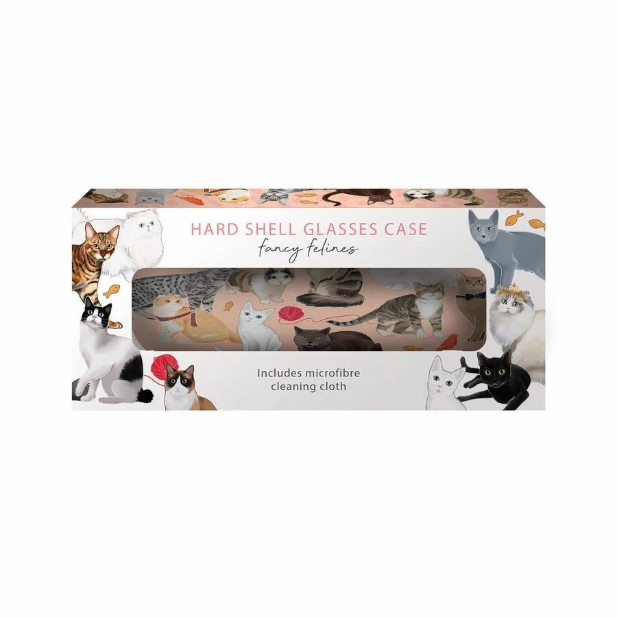 Fancy Felines Hard Shelled Glasses Case