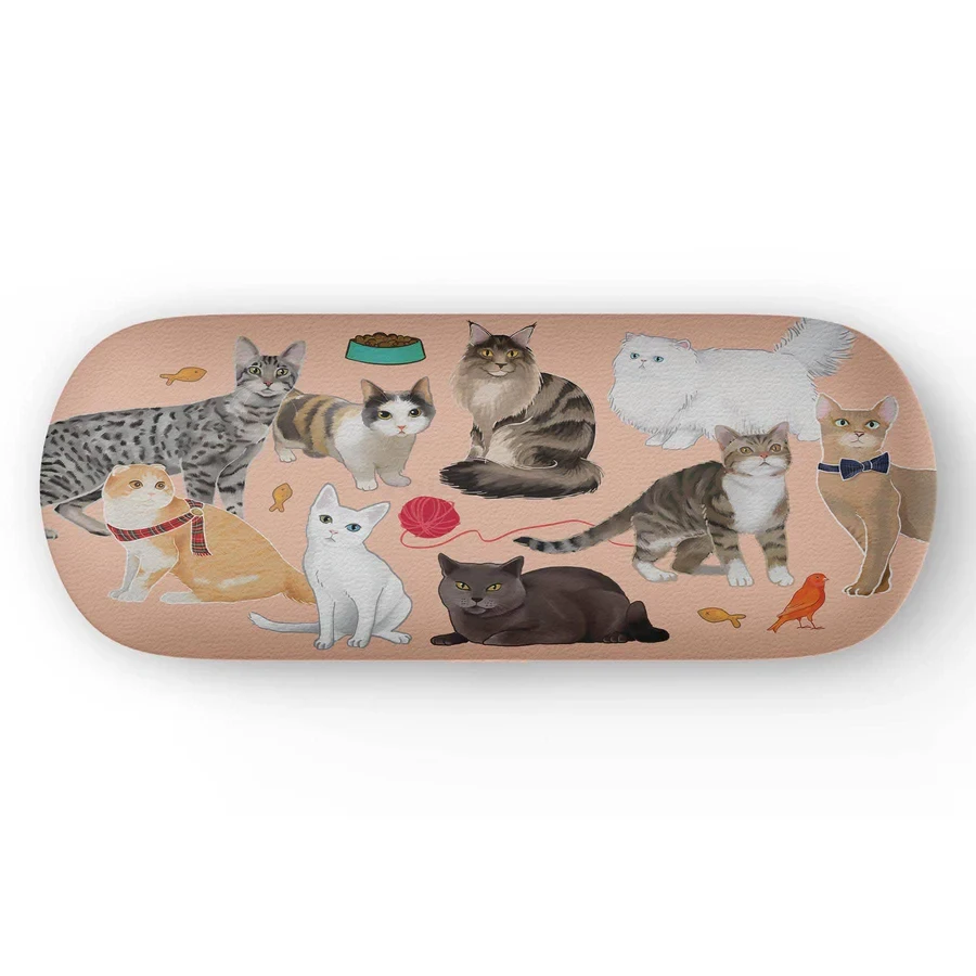 Fancy Felines Hard Shelled Glasses Case