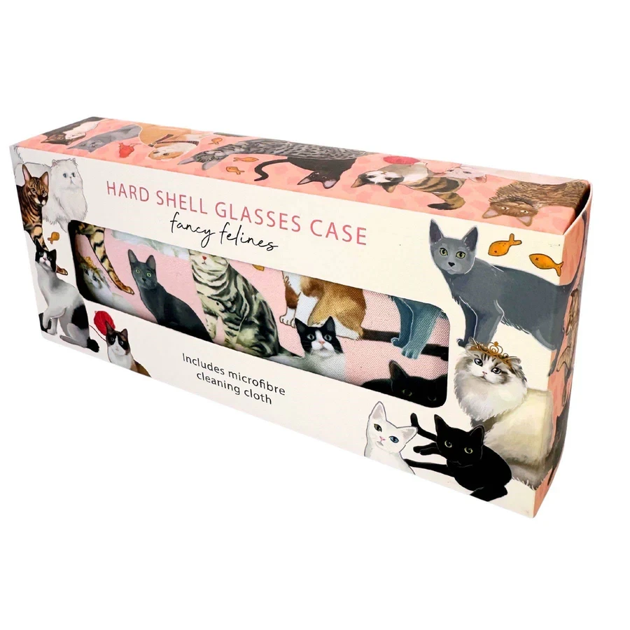 Fancy Felines Hard Shelled Glasses Case