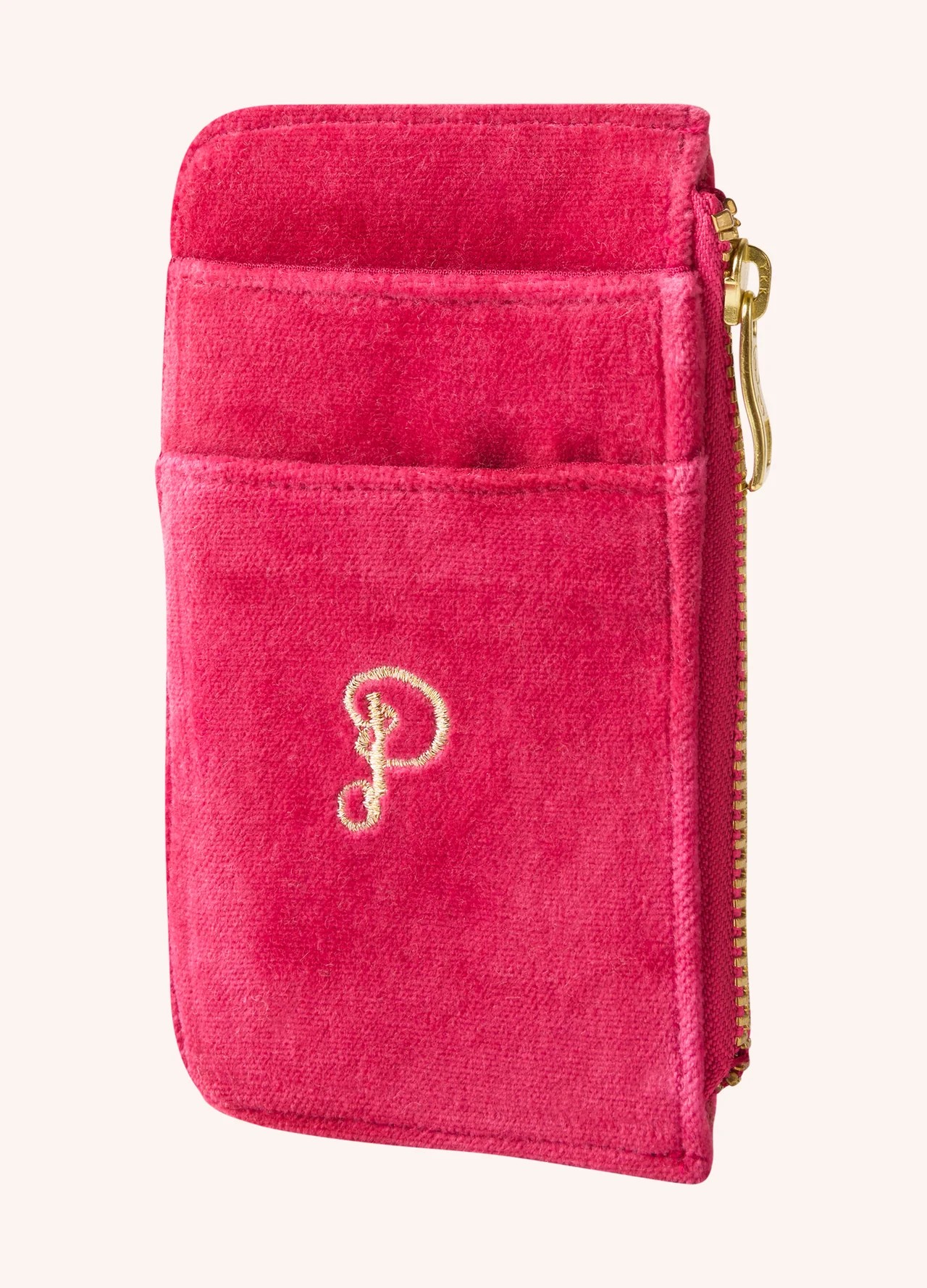 Velvet Embroidered Card Holder - Ikat Tiger