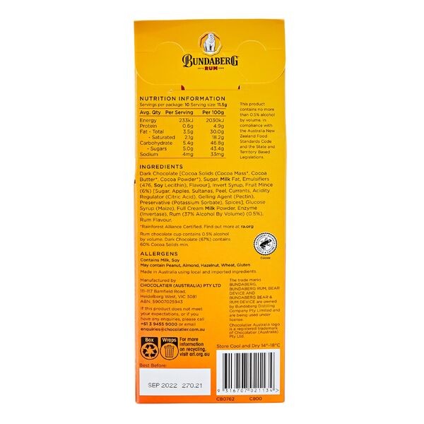 Bundaberg Rum - Dark Chocolate Rum 'n' Raisin