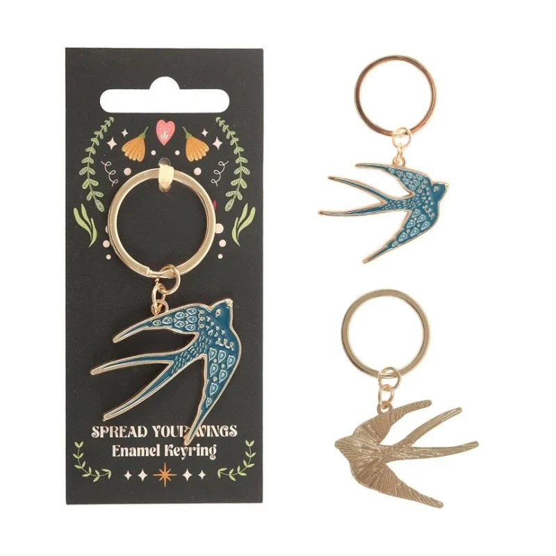 Spread Your Wings Enamel Keyring