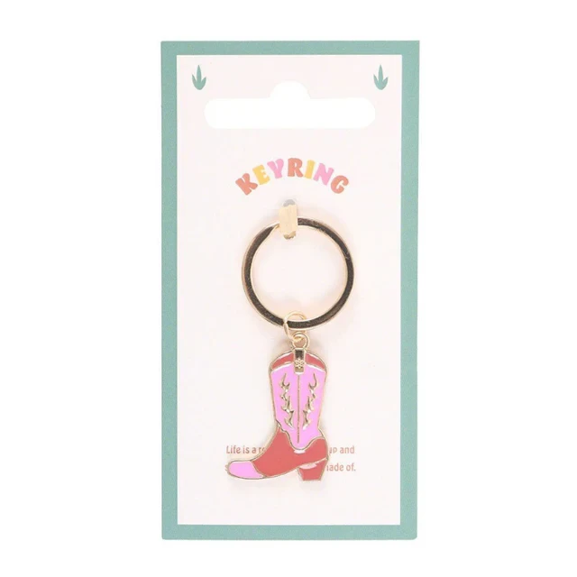 Cowboy Boot Enamel Keyring