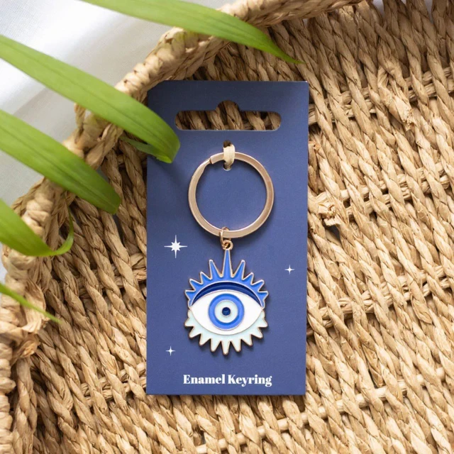 All Seeing Eye Enamel Keyring