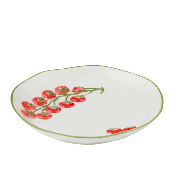 Pomodoro Ceramic Plate 14.5x2cm Red/Green