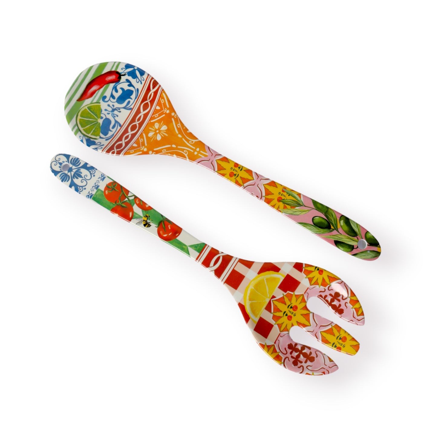 Melamine Salad Servers - Italian Summer