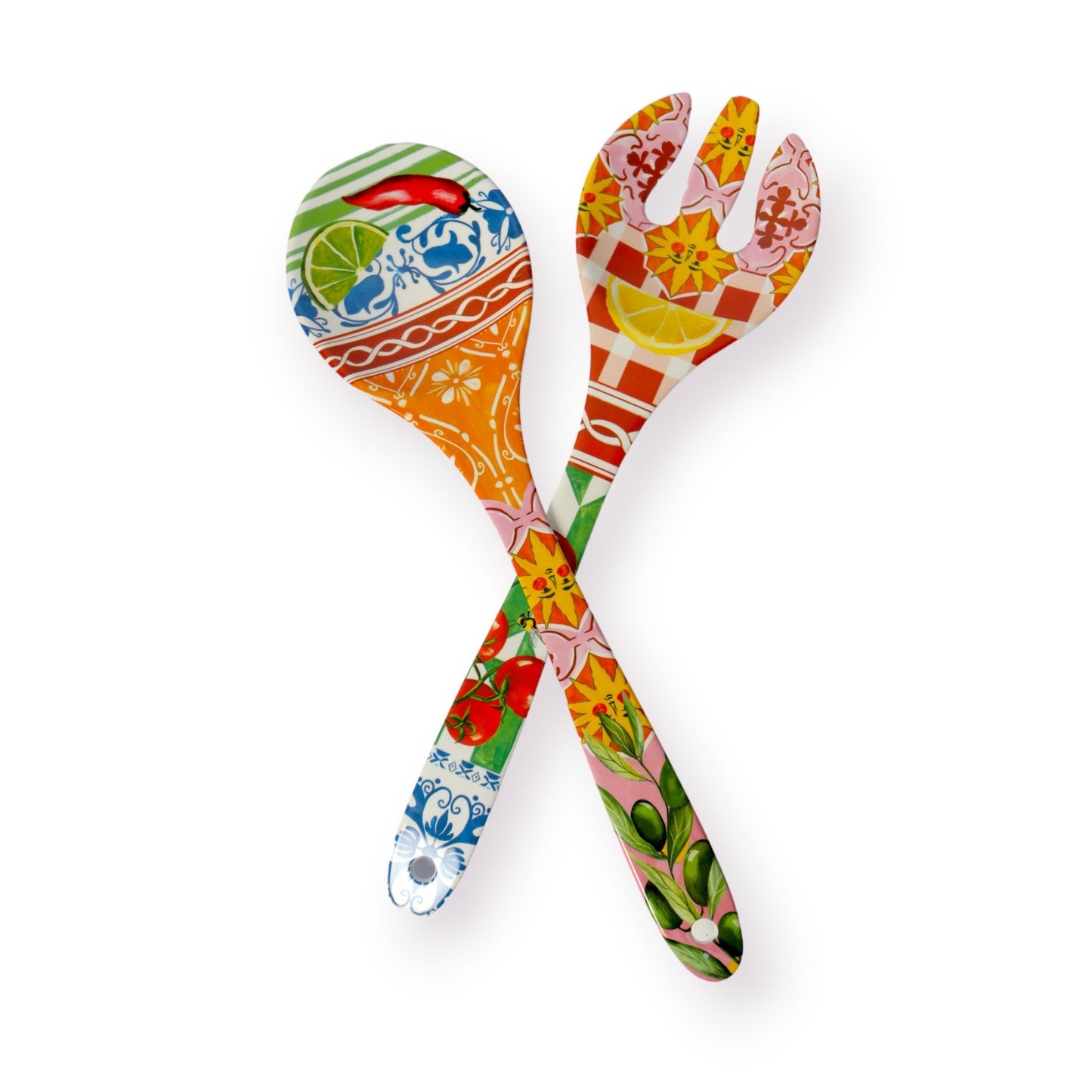 Melamine Salad Servers - Italian Summer