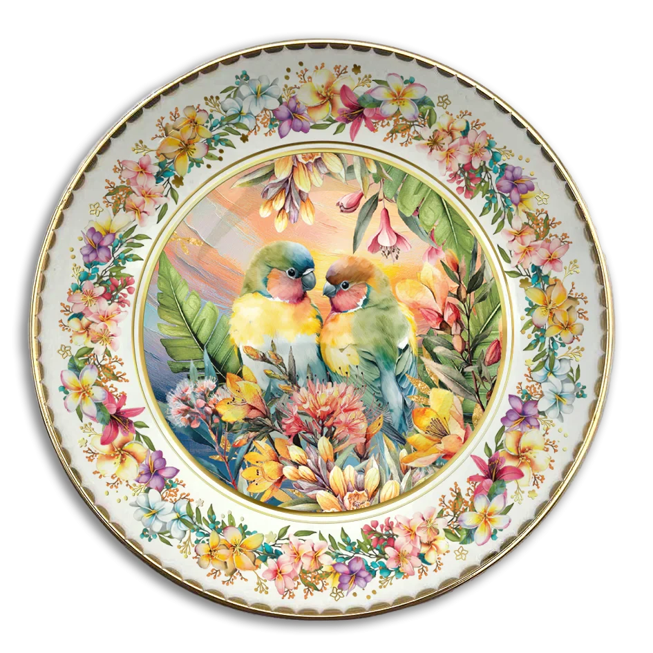 Ceramic Trinket Dish - Paradise Love Birds