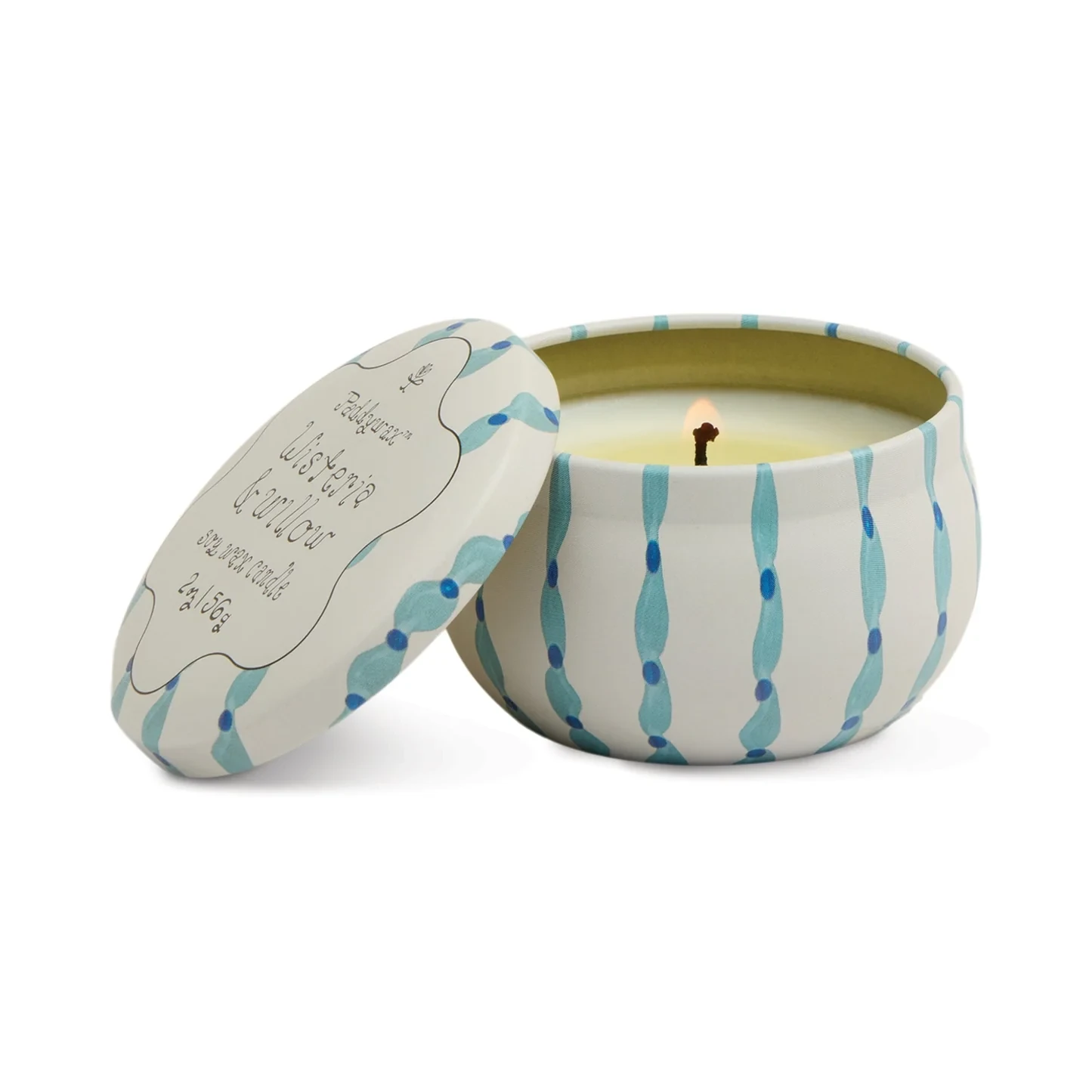 Tulip Printed Tin Candle - Wisteria & Willow