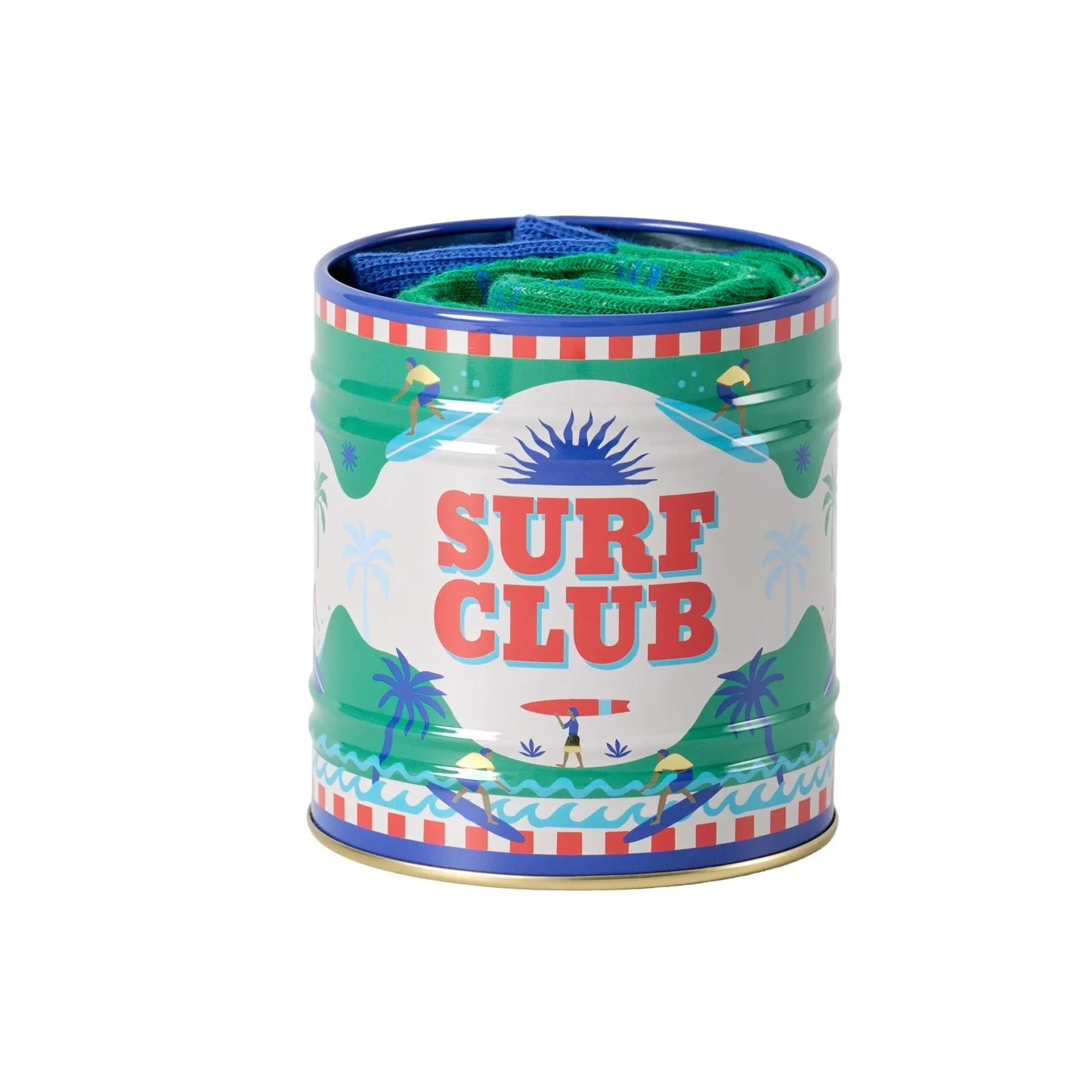 Storage Tin & Sock Set - Surf Club
