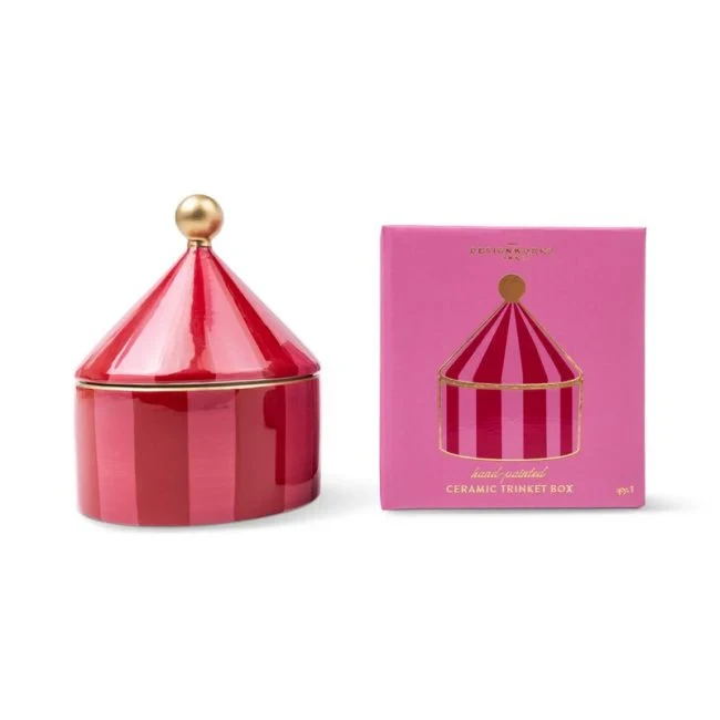 Ceramic Trinket Box - Pink & Red