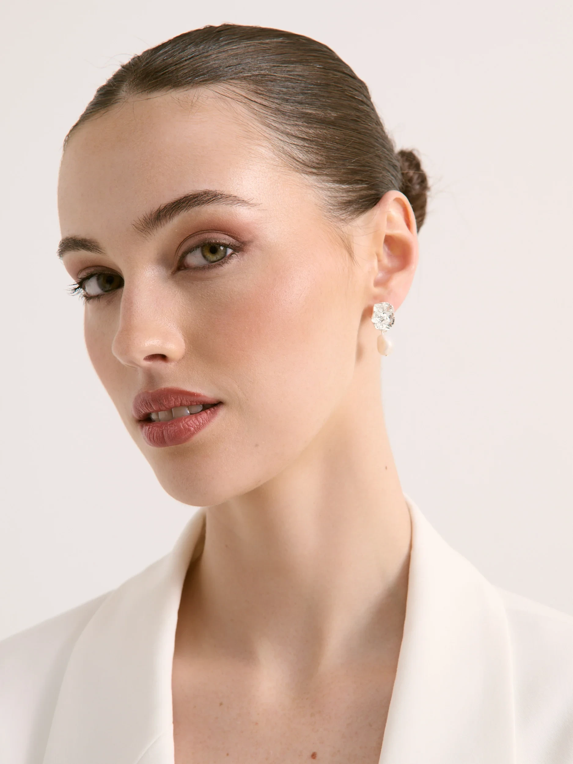 Baroque Pearl Sterling Silver Plated Earrings