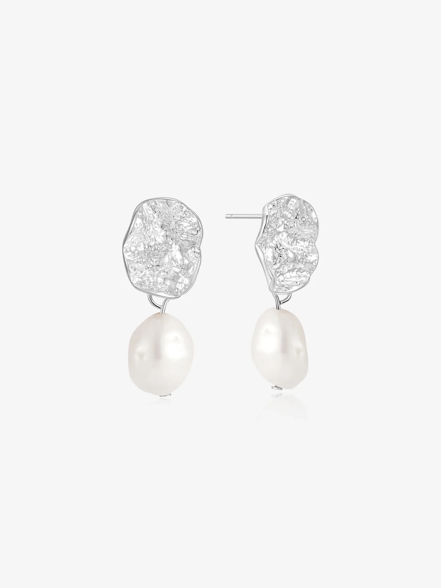 Baroque Pearl Sterling Silver Plated Earrings