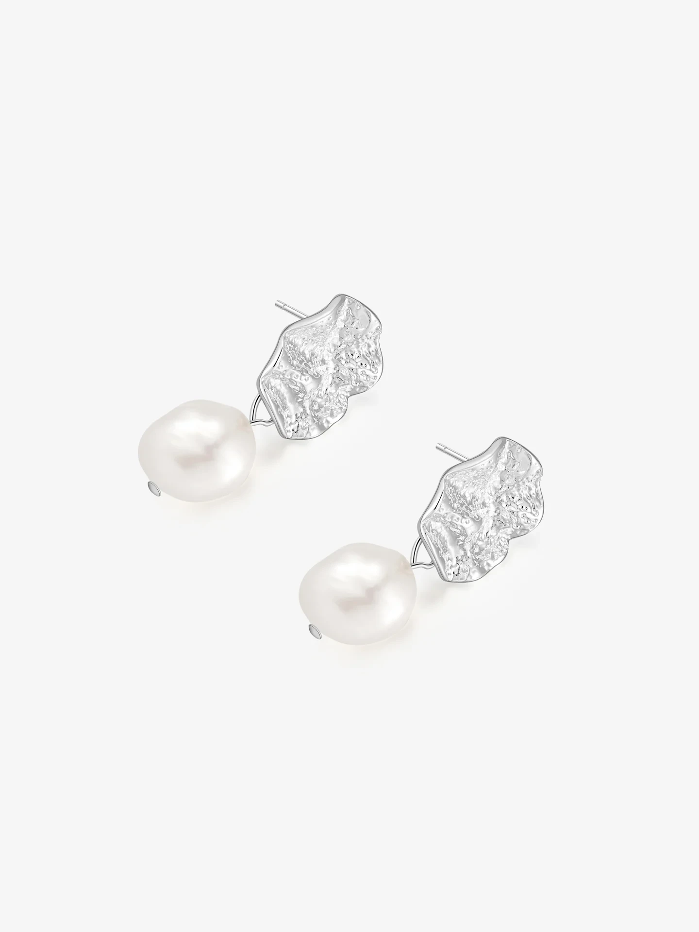 Baroque Pearl Sterling Silver Plated Earrings