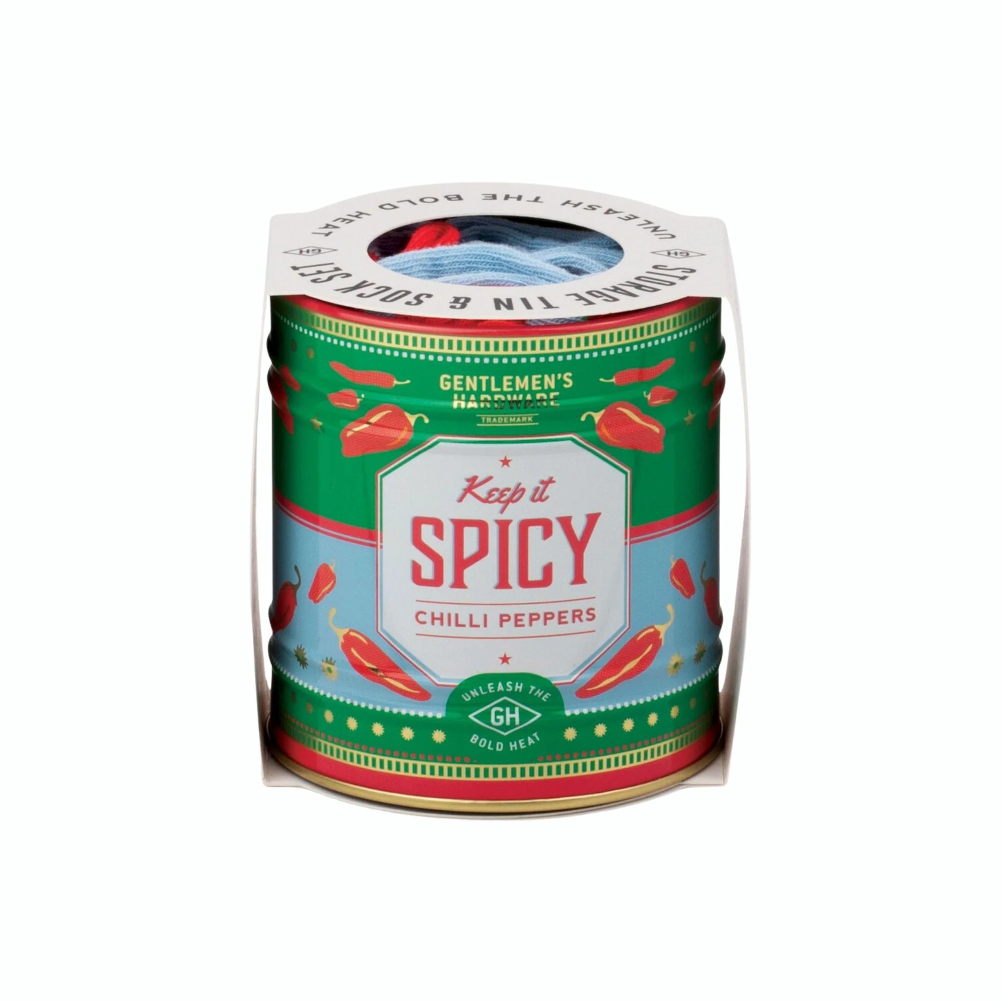 Keep It Spicy Socks in a Tin