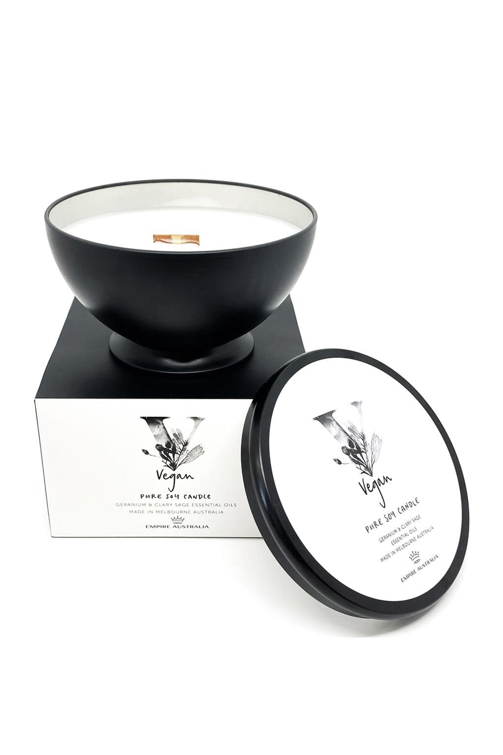Vegan Geranium and Clary Sage Pure Soy Candle