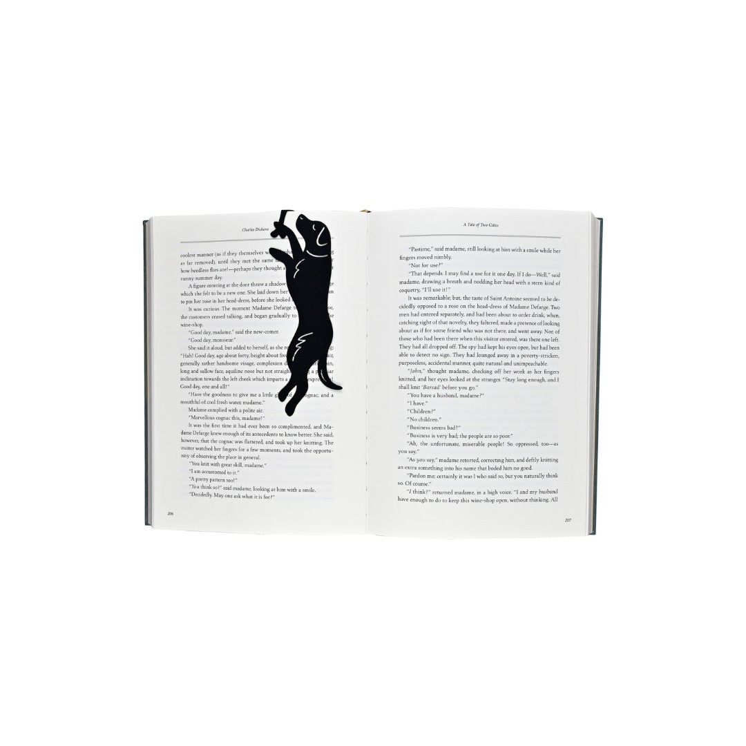 Black Lab Metal Hanging Bookmark