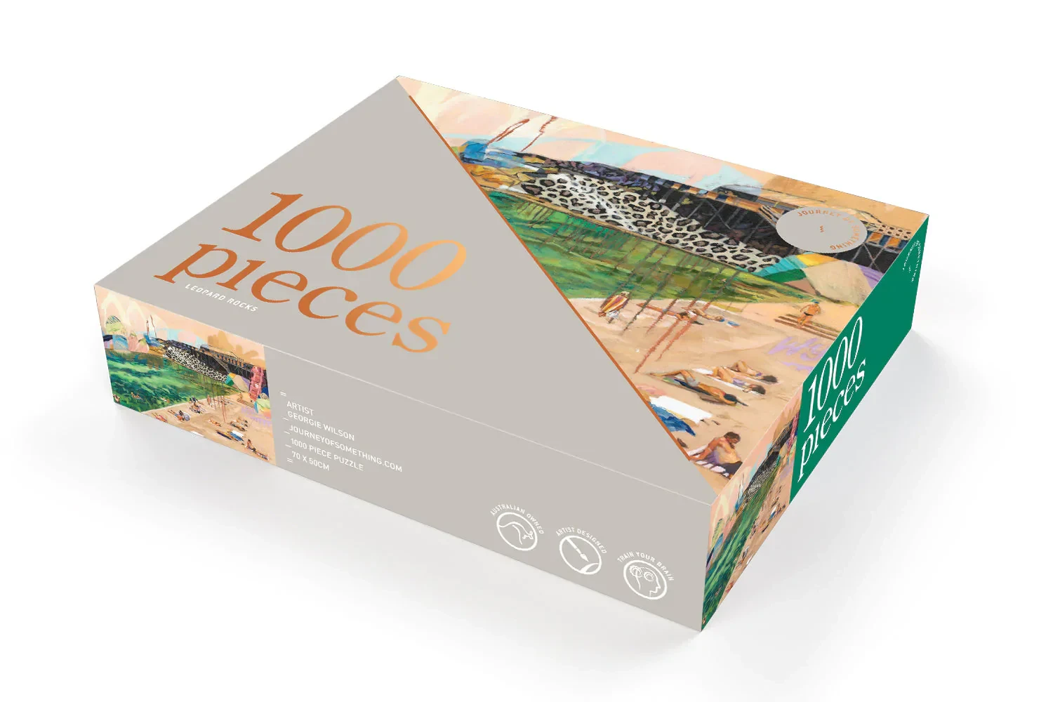 1000 Piece Puzzle - Leopard Rocks